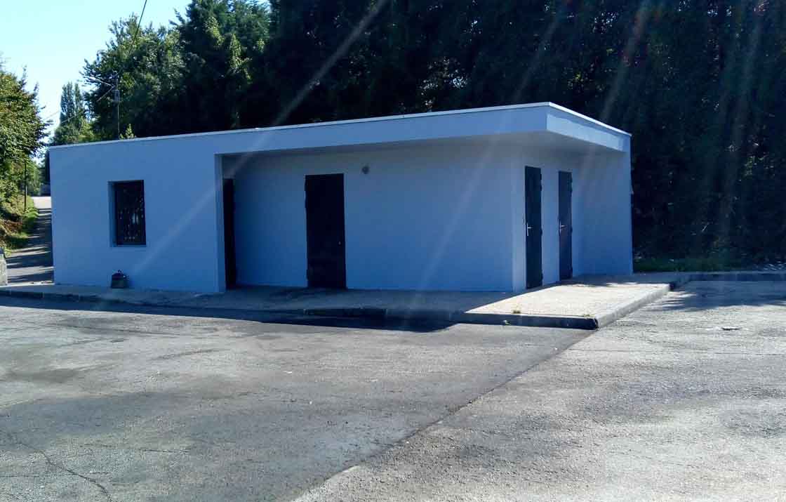 Photo représentant l'aire d'accueil des gens du voyage située sur la commune de Bernay