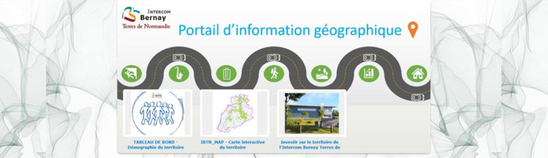 Copie d'écran de la page d'accueil du portail cartographique